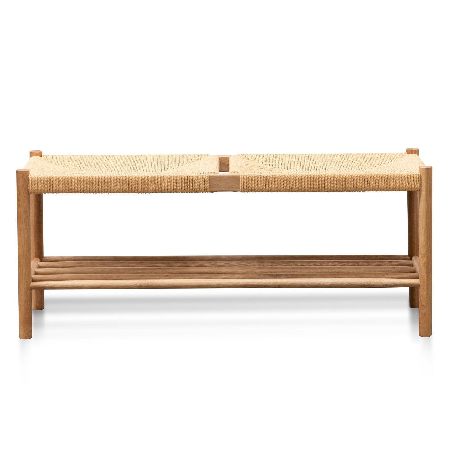 Erika 110cm Oak Bench - Natural Seat