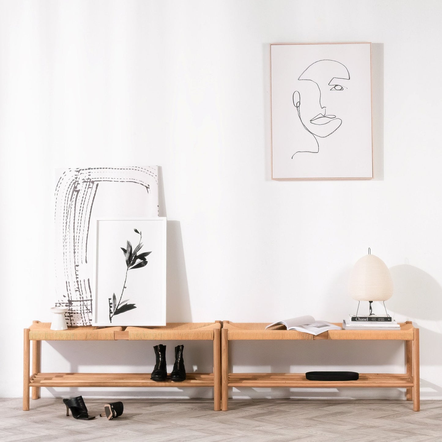 Erika 110cm Oak Bench - Natural Seat