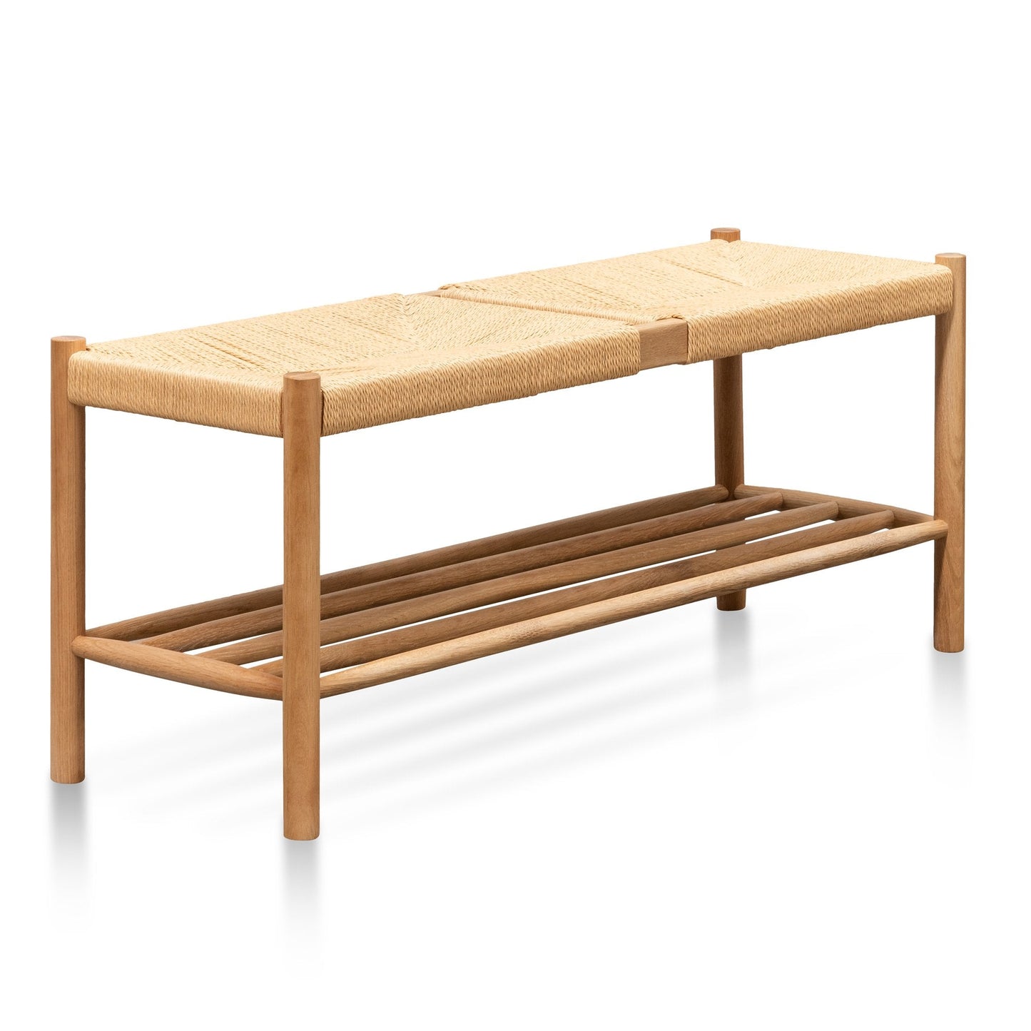 Erika 110cm Oak Bench - Natural Seat