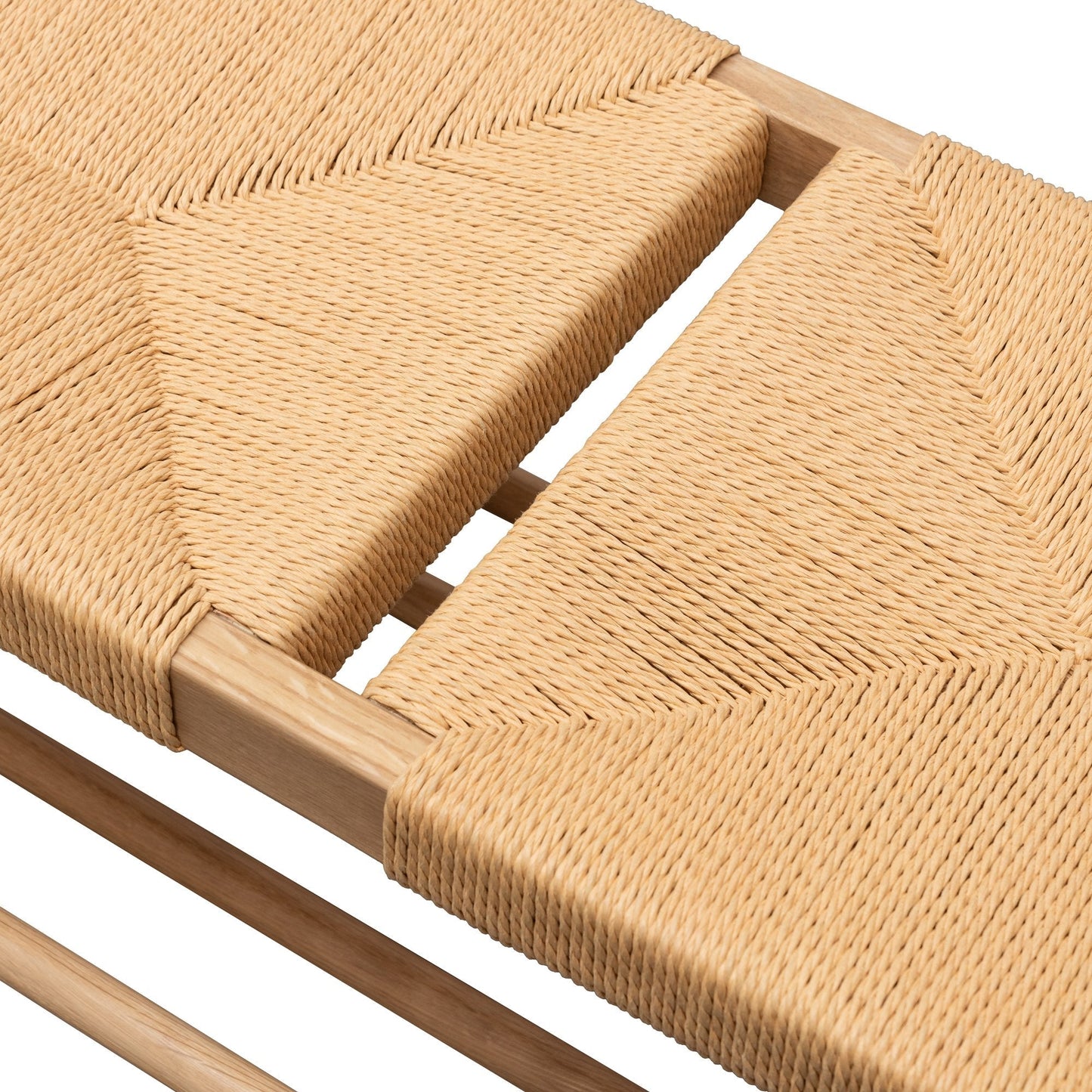 Erika 110cm Oak Bench - Natural Seat