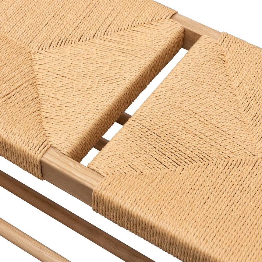 110cm Oak Bench - Natural Seat