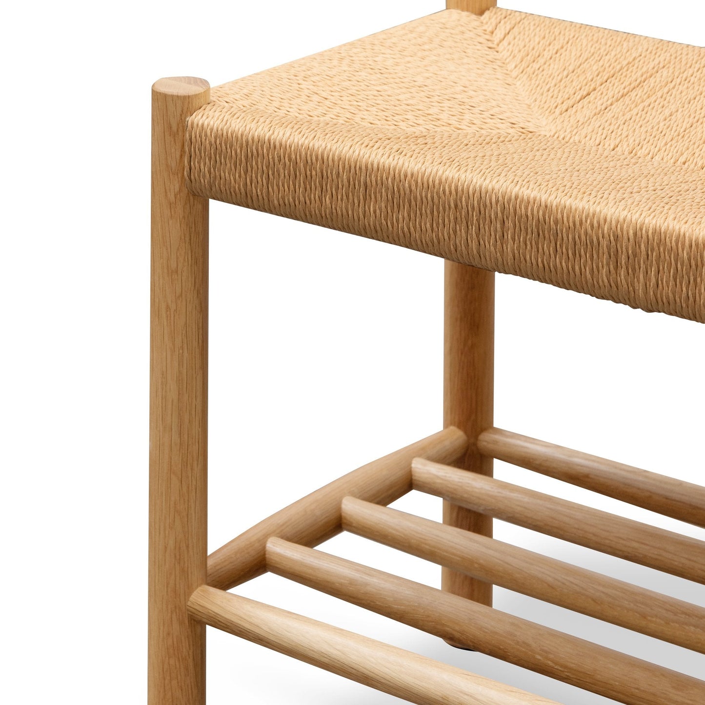 Erika 110cm Oak Bench - Natural Seat
