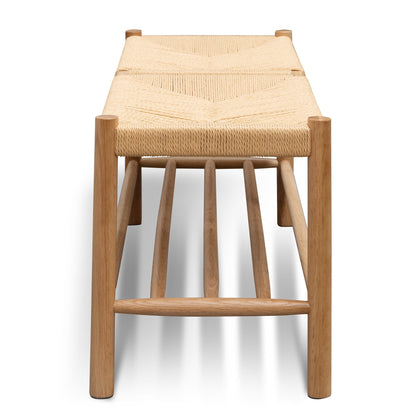 Erika 110cm Oak Bench - Natural Seat