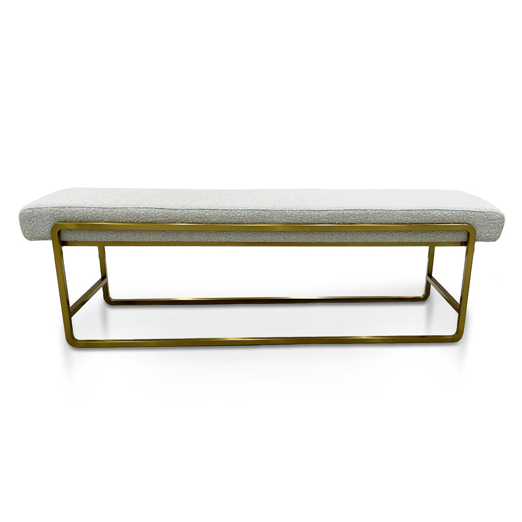 Megan 1.52m Bench - Pearl Grey Boucle