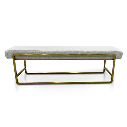 1.52m Bench - Pearl Grey Boucle
