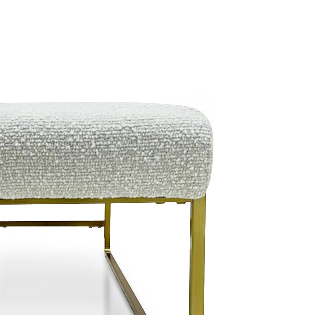 Megan 1.52m Bench - Pearl Grey Boucle