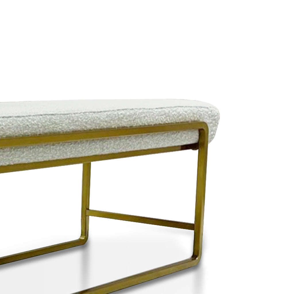 Megan 1.52m Bench - Pearl Grey Boucle