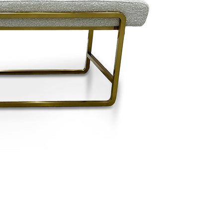 Megan 1.52m Bench - Pearl Grey Boucle