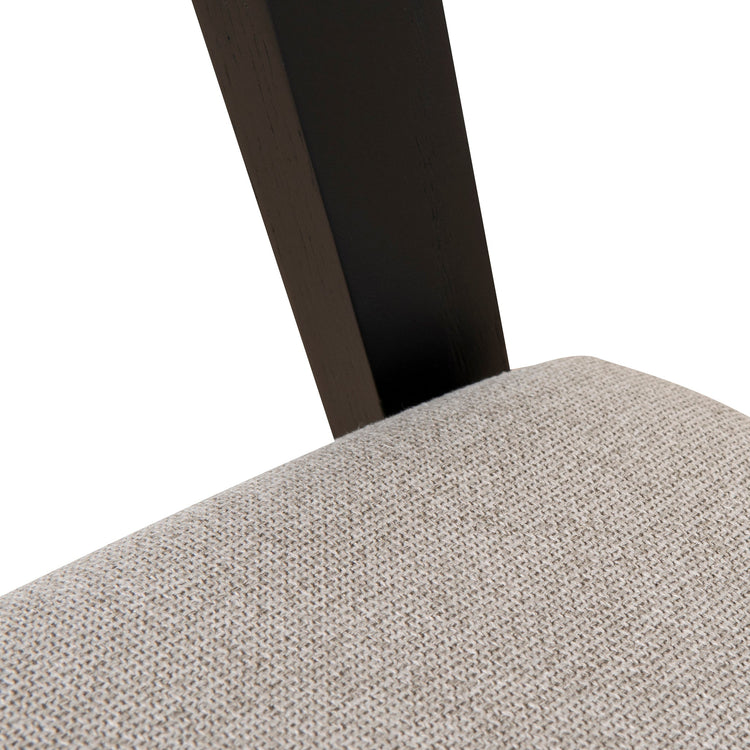 Davis Dining Chair – Black Timber, Grey Seat (Set of 2) – view 11