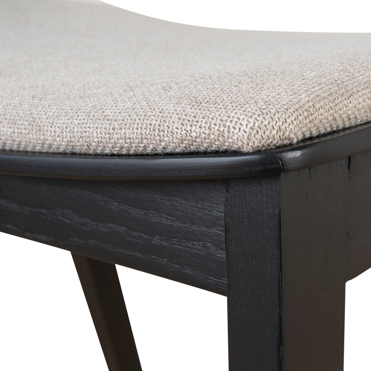 Davis Dining Chair – Black Timber, Grey Seat (Set of 2) – view 13