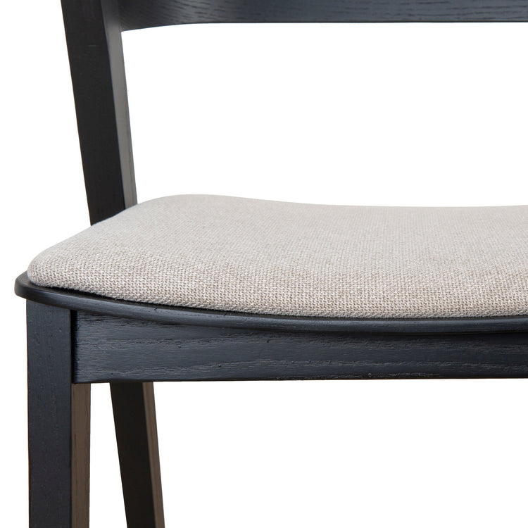 Davis Dining Chair – Black Timber, Grey Seat (Set of 2) – view 16