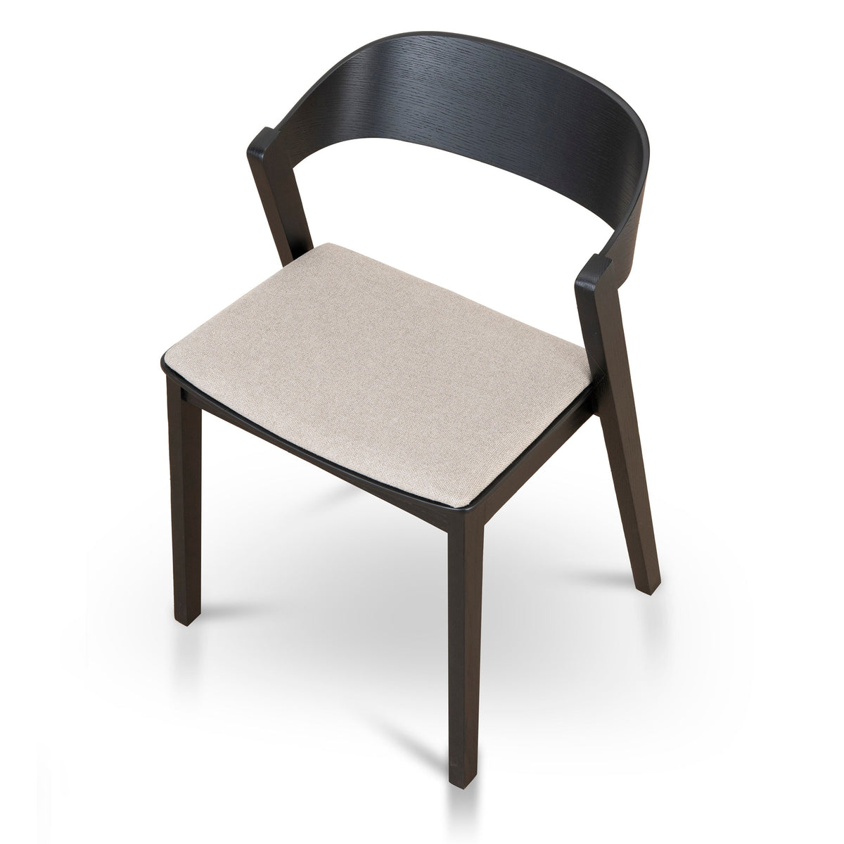 Davis Dining Chair – Black Timber, Grey Seat (Set of 2) – view 6