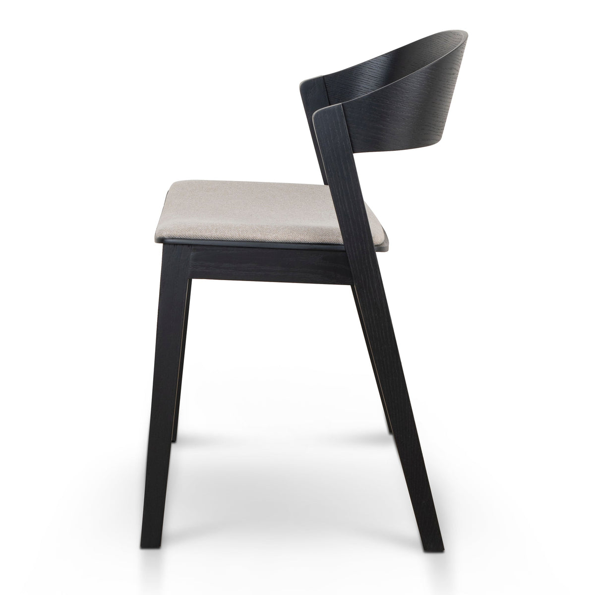 Davis Dining Chair – Black Timber, Grey Seat (Set of 2) – view 4