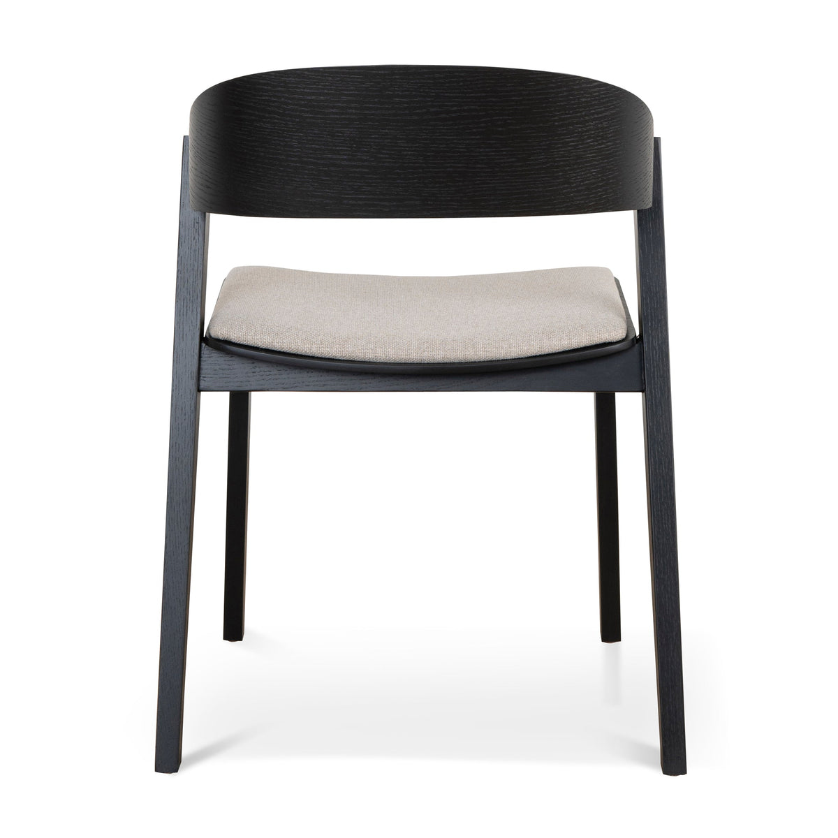 Davis Dining Chair – Black Timber, Grey Seat (Set of 2) – view 7