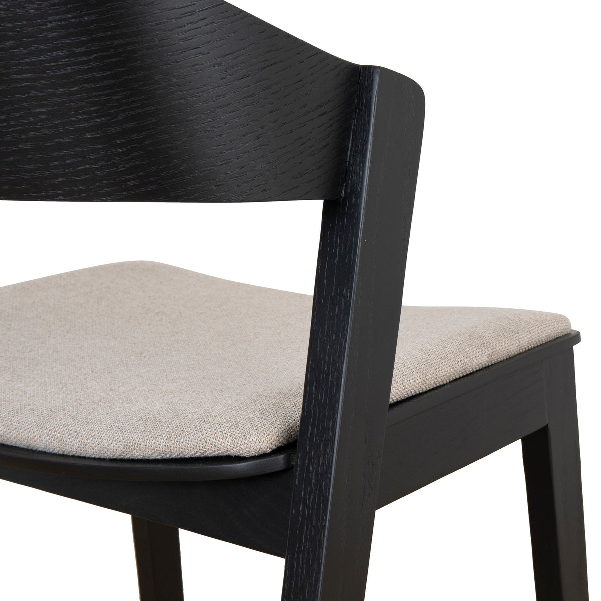 Davis Dining Chair – Black Timber, Grey Seat (Set of 2) – view 8