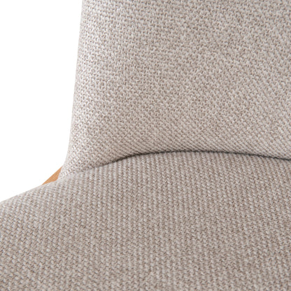 Set of 2 - Paul Natural Dining Armchair - Grey Seat