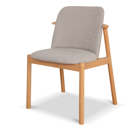 Natural Dining Chair - Grey Seat (Set of 2)