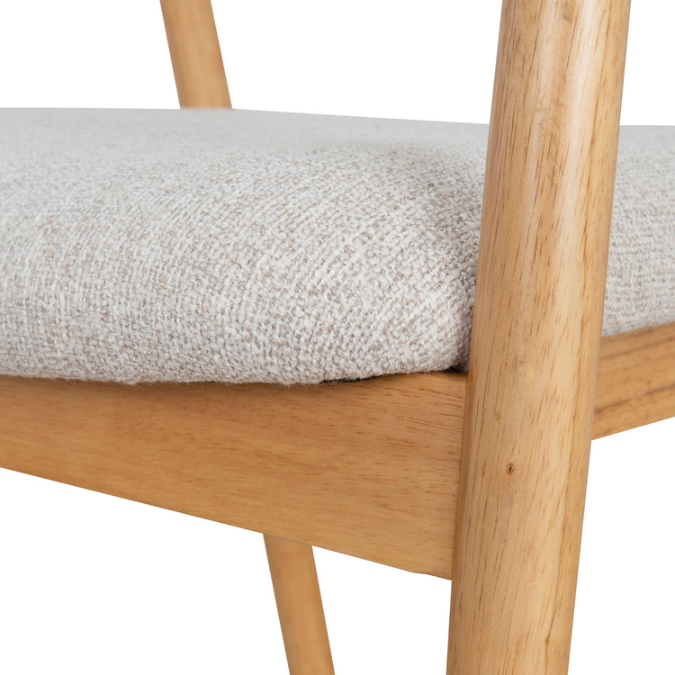 Harri Coastal Beige Dining Chair - Natural