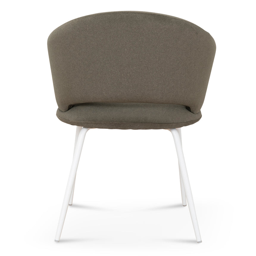 White Dining Chair - Dark Moss Green (Set of 2)