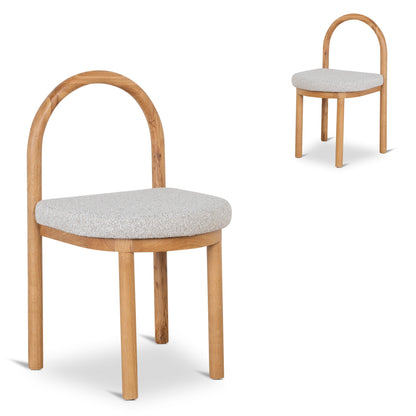 Natural Dining Chair - Clay Grey (Set of 2)