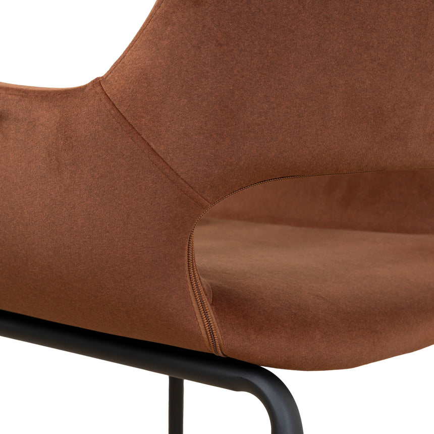 Black Dining Chair - Red Bronze Seat (Set of 2)
