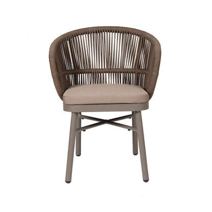 Beige Outdoor Dining Chair - Brown (Set of 2)