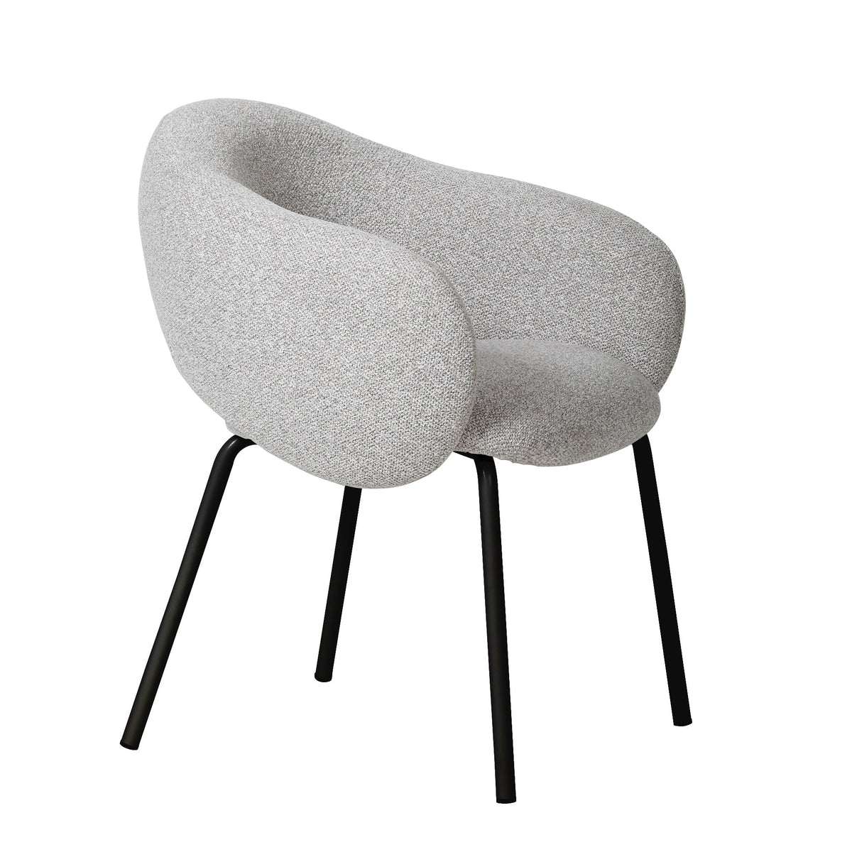Sora Dining Chair – Black Frame, Clay Grey (Set of 2) – view 4
