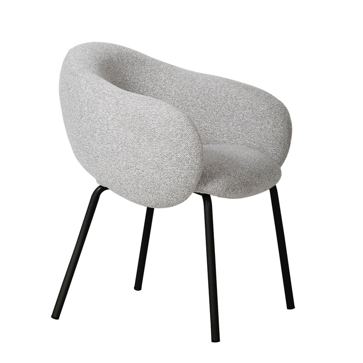 Sora Dining Chair – Black Frame, Clay Grey (Set of 2) – view 4