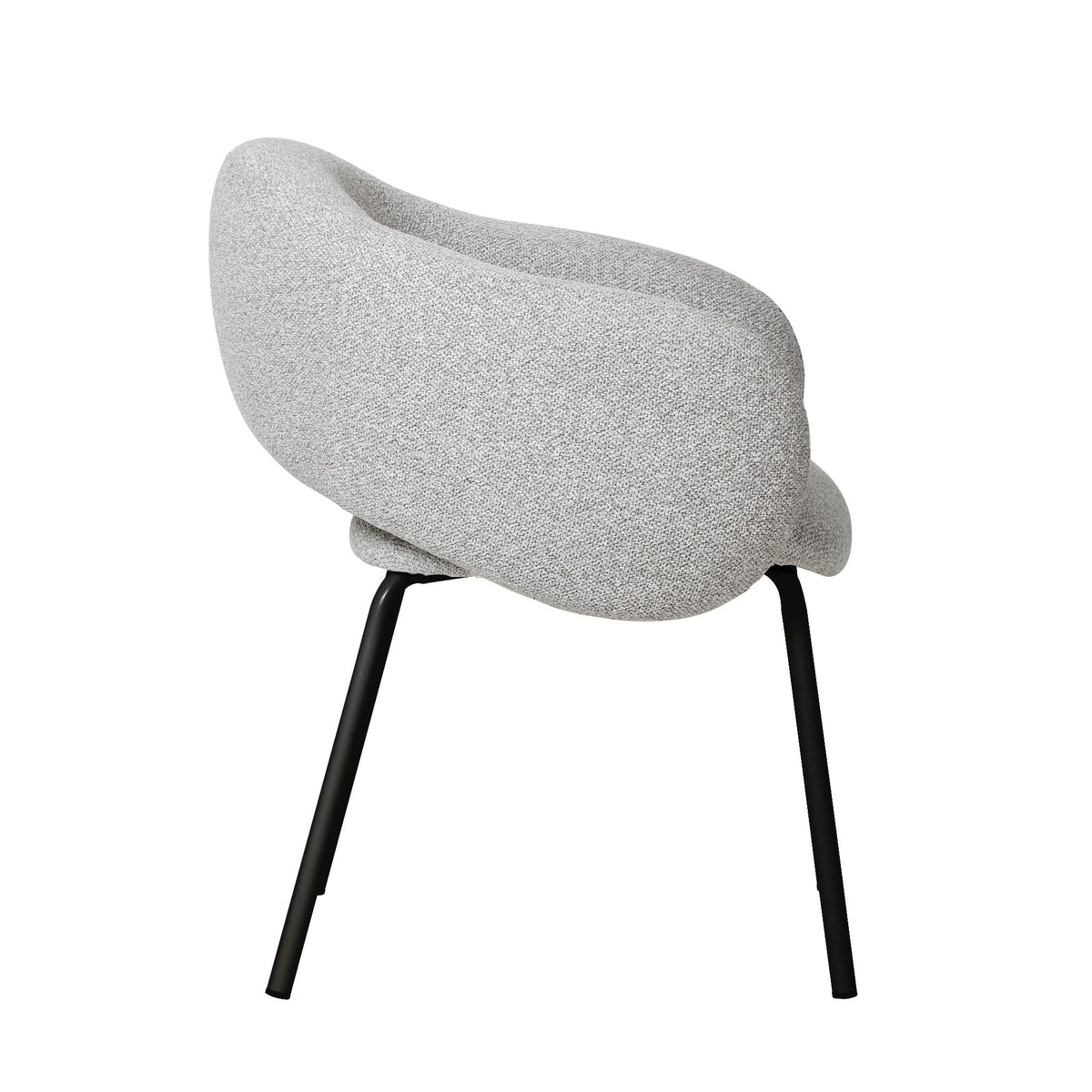Sora Dining Chair – Black Frame, Clay Grey (Set of 2) – view 5