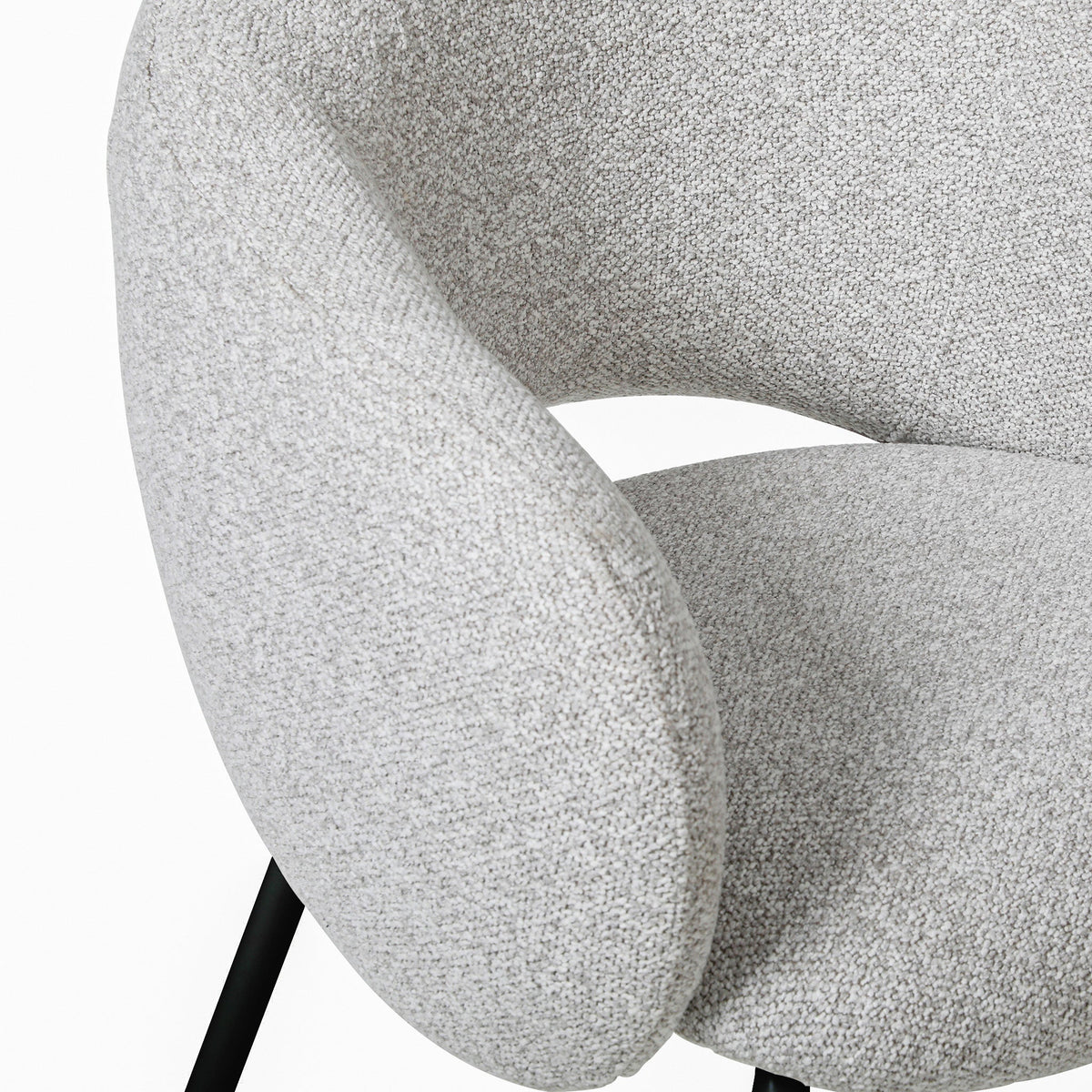 Sora Dining Chair – Black Frame, Clay Grey (Set of 2) – view 8