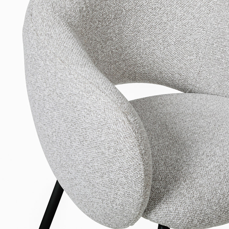 Sora Dining Chair – Black Frame, Clay Grey (Set of 2) – view 8