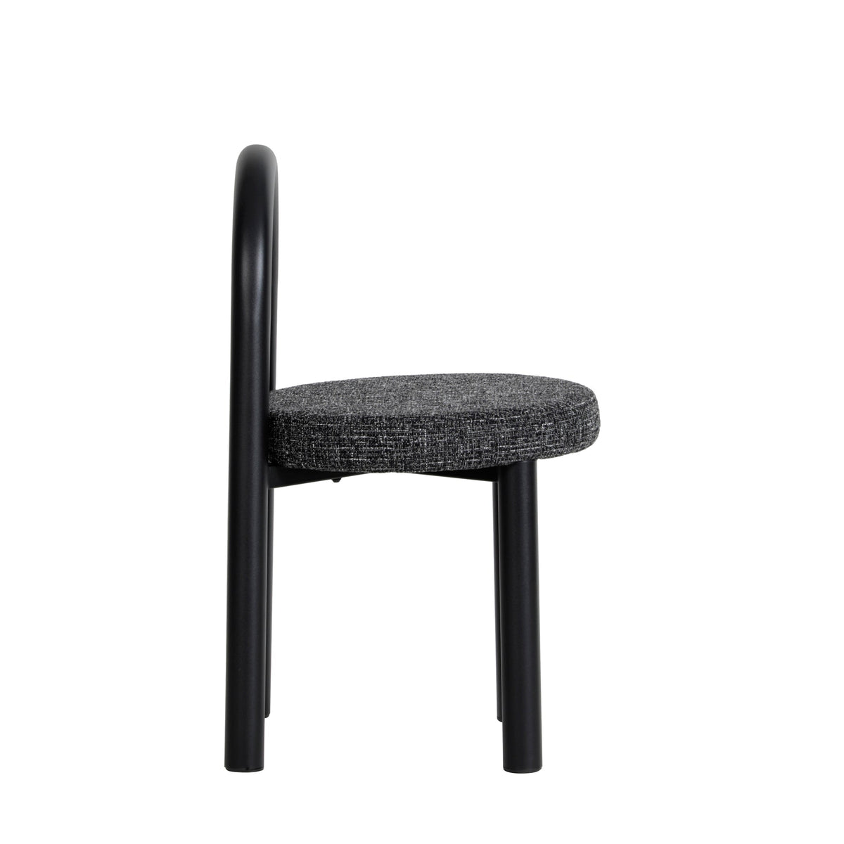 Luzia Dining Chair – Black Frame, Field Charcoal (Set of 2) – view 3
