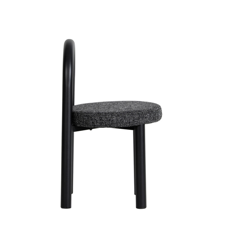 Luzia Dining Chair – Black Frame, Field Charcoal (Set of 2) – view 3