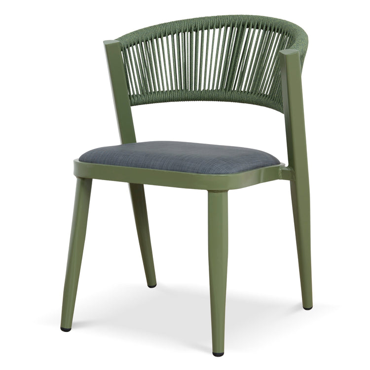 Marzella Outdoor Dining Chair – Army Green (Set of 2) – view 4