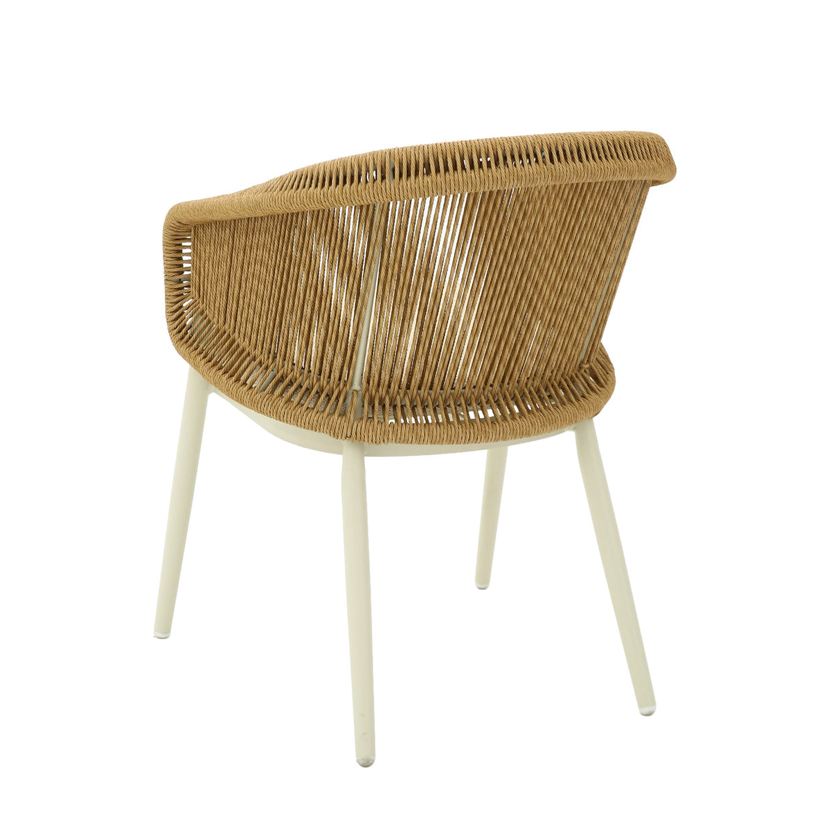 Veloria Rattan Outdoor Dining Armchair – Beige Cushion – view 6
