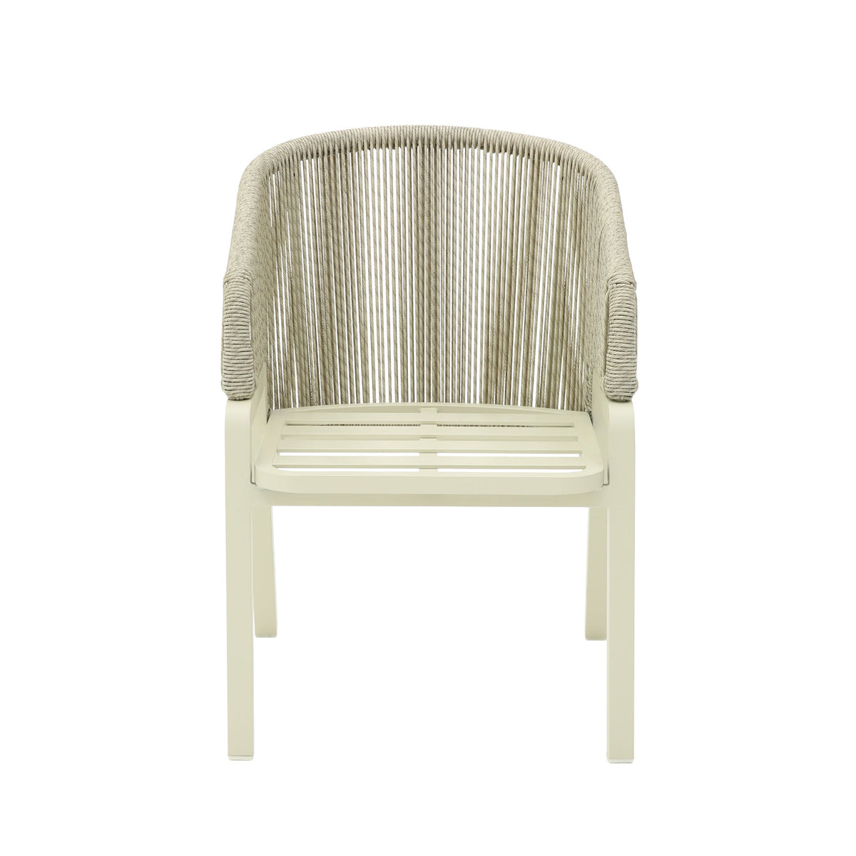 Tivaro Rattan Outdoor Dining Chair – Grey Cushion (Set of 2) – view 3