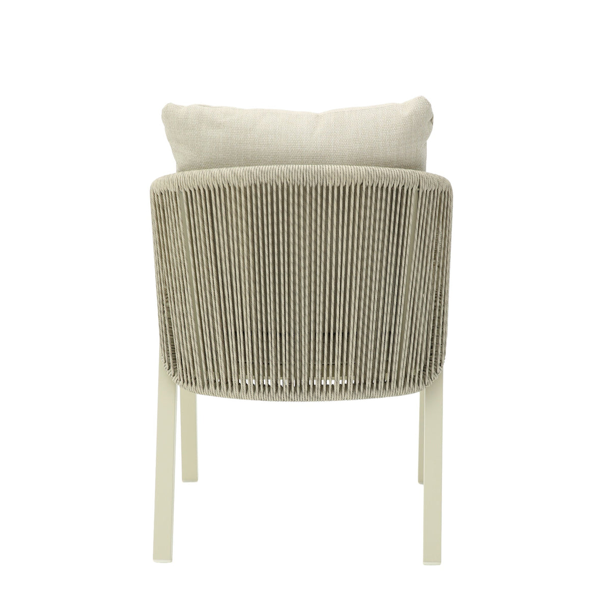 Tivaro Rattan Outdoor Dining Chair – Grey Cushion (Set of 2) – view 6