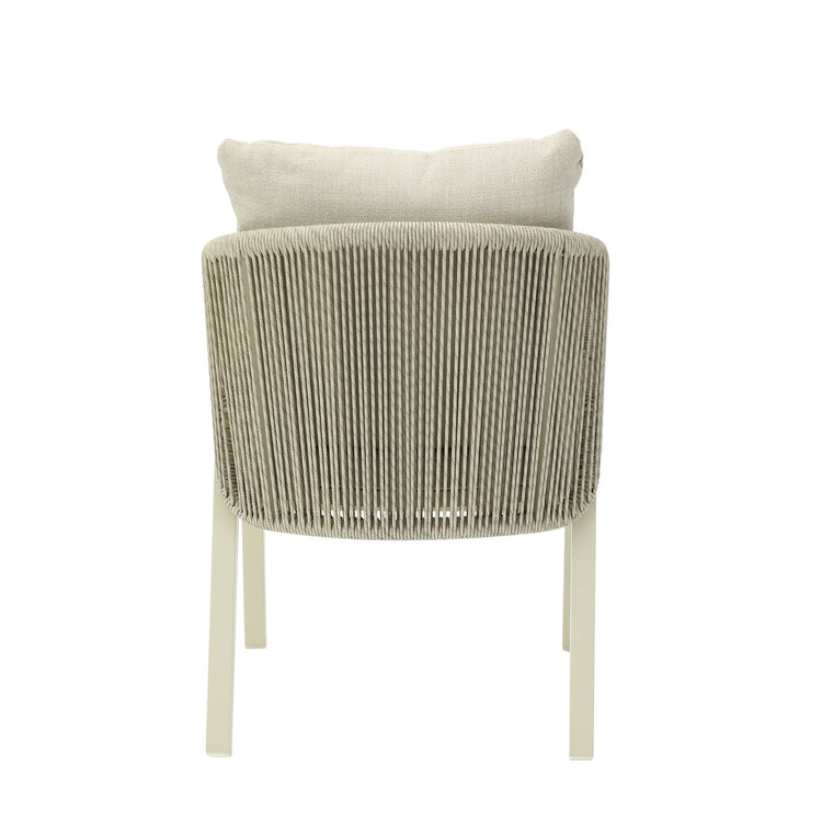 Tivaro Rattan Outdoor Dining Chair – Grey Cushion (Set of 2) – view 6