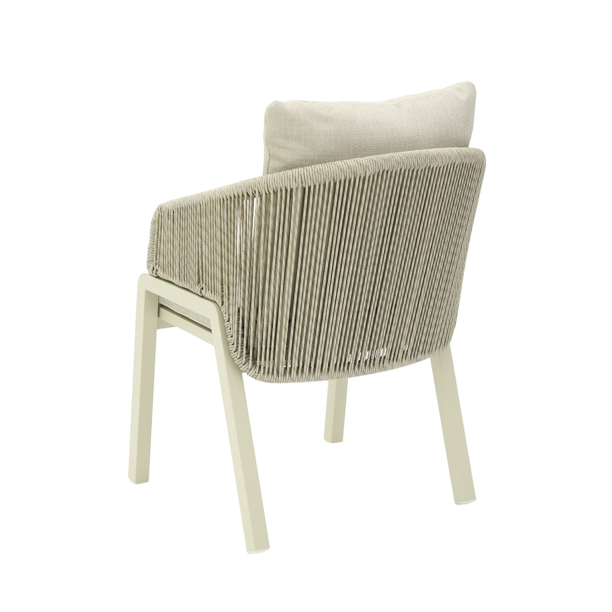Tivaro Rattan Outdoor Dining Chair – Grey Cushion (Set of 2) – view 7