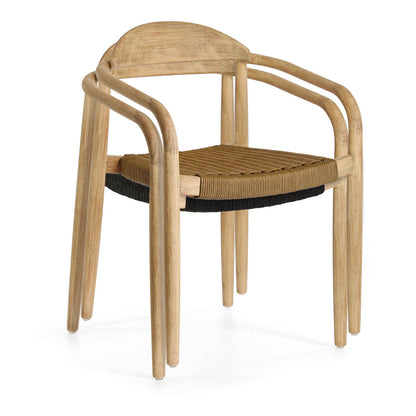Set of 2 - Glynis Eucalyptus Timber Dining Chair - Beige