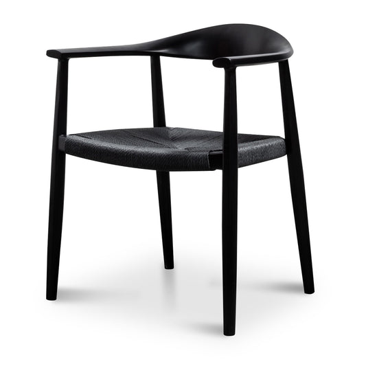 Ex Display - Sunday Round Dining Armchair - Full Black