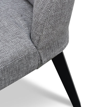 Ex Display - Rivera Fabric Dining Chair - Graphite Grey - Black Legs