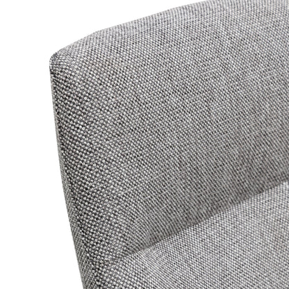 Ex Display - Rivera Fabric Dining Chair - Graphite Grey - Black Legs