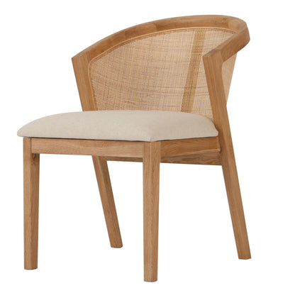 Ex Display - Earlene Fabric Dining Chair - Light Beige