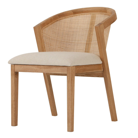 Ex Display - Earlene Fabric Dining Chair - Light Beige