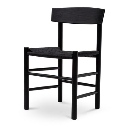 Erika Rattan Dining Chair - Full Black