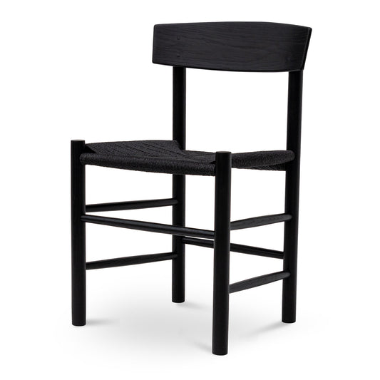 Erika Rattan Dining Chair - Full Black