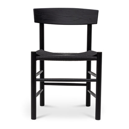 Erika Rattan Dining Chair - Full Black