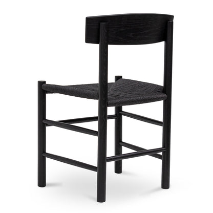 Erika Rattan Dining Chair - Full Black