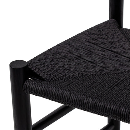 Erika Rattan Dining Chair - Full Black